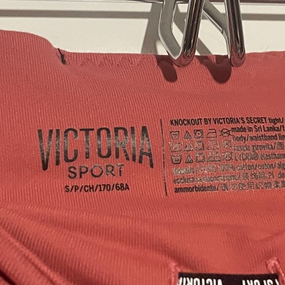 Victoria Secret Sport Leggings with Sparkly Side Detail | Coral Pink | Small - Picture 8 of 8